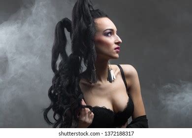 Beautiful Brunette Sexy Black Lingerie Gorgeous Stock Photo Shutterstock