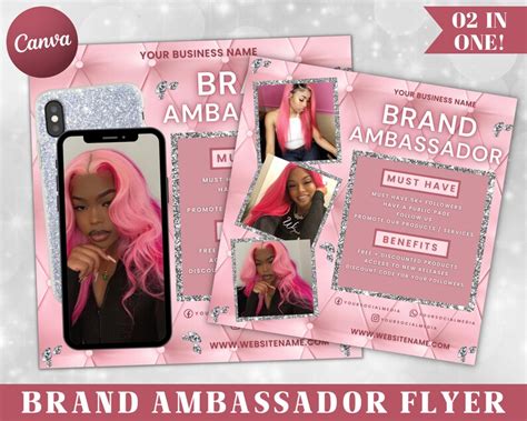 Ambassador Flyer Template Brand Ambassador Flyer Template Etsy