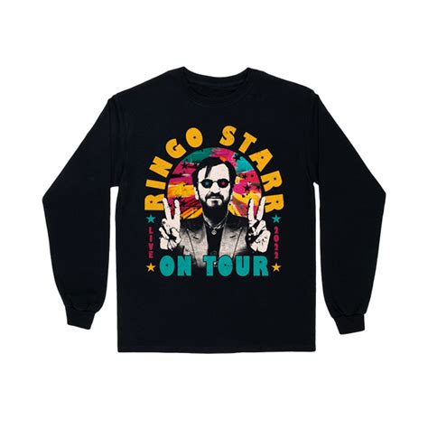 Ringo On Tour Photo Black Long Sleeve T Shirt Ringo Starr Official Store