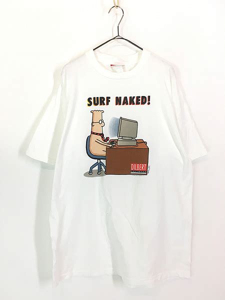 古着 s DILBERT SURF NAKED Scott Adams PC コンピューター ソフトウエア ポップアート Tシャツ XL XLサイズ以上 売買されたオークション情報