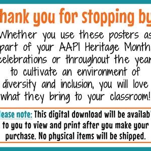 AAPI Heritage Month Posters for Art Classroom With Inspirational Quotes ...