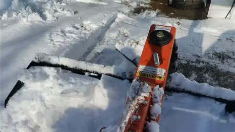 24 Kubota L2501 Moving Huge Snow With Rear Blade Youtube