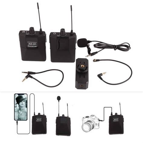 LIU 7542150399113 Microphone Cravate Sans Fil Lavalier Lapel Microphone