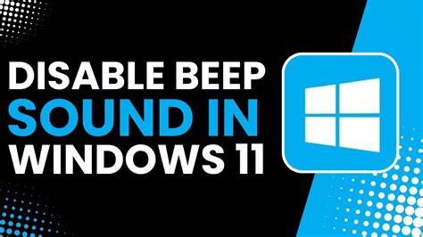 How To Disable Beep Sound In Windows Youtube