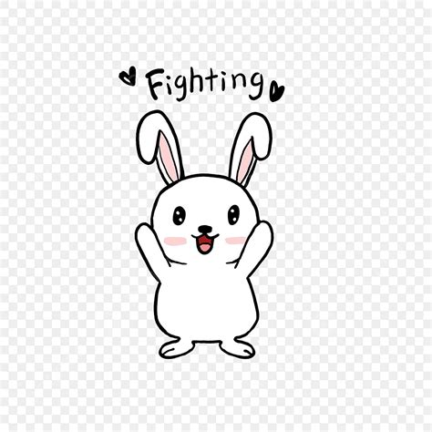 Hand Drawn Expression PNG Transparent Hand Drawn Rabbit Cheering