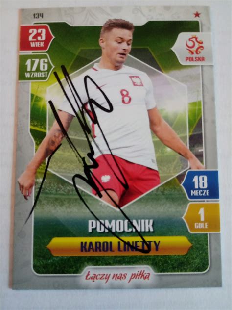 Karty Panini Autografy Polska Linetty PZPN 13656590897 Allegro Pl