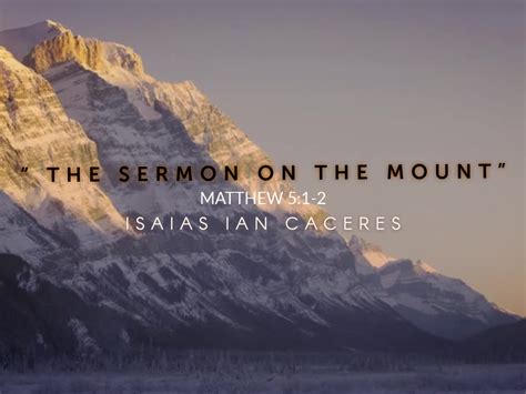 The Sermon On The Mount Part 1 Logos Sermons