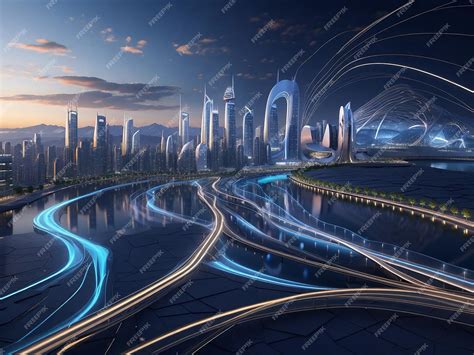 Premium Photo | Cities in the future according to artificial intelligence