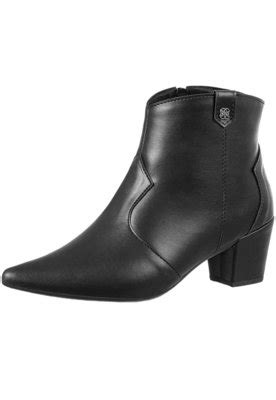 Bota Bico Fino Gigil Salto Grosso Western Preto Compre Agora Dafiti