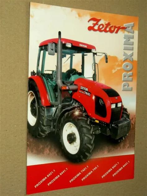 PROSPECTUS TRACTEUR ZETOR PROXIMA Gamme Brochure Tractor Traktor