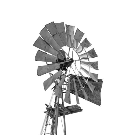 Premium Photo Windpump Old Water Windmill Isolated On White Background