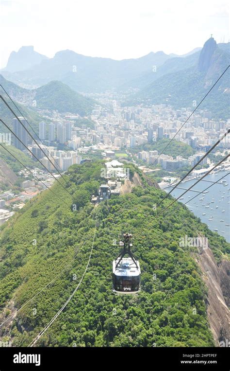 Getting off the Pao de Azucar cable car Stock Photo - Alamy