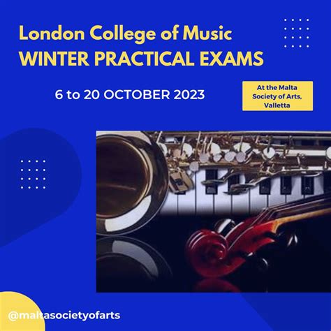 London College of Music Winter Practical Exams 2023 - Malta Society of Arts