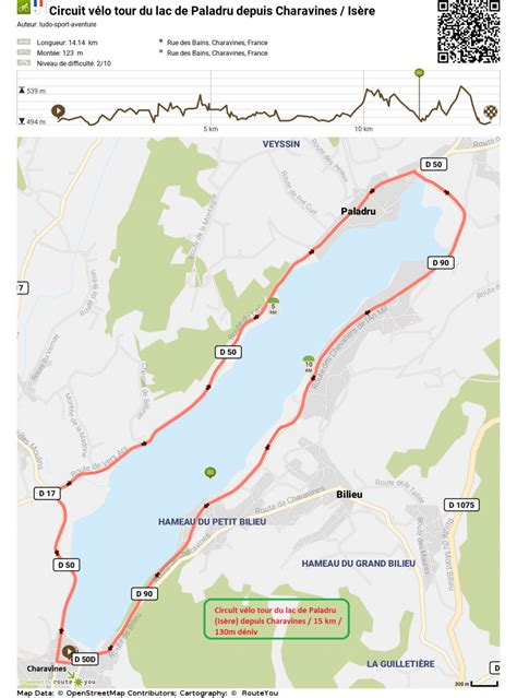 Circuit Vélo Tour Du Lac De Paladru Depuis Charavines Isère