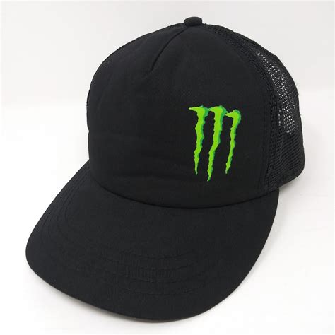snap  monster energy drink adjustable mesh snapback hat grailed