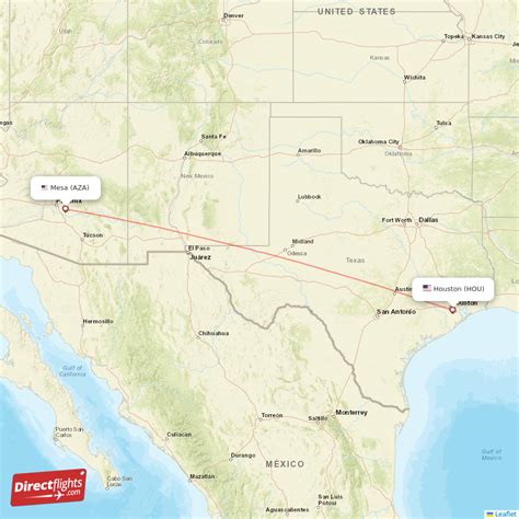 Direct Flights From Mesa To Houston Aza To Hou Non Stop