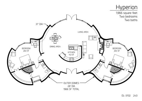 Two Bedroom Monolithic Dome Floor Plans Dome House How To Plan