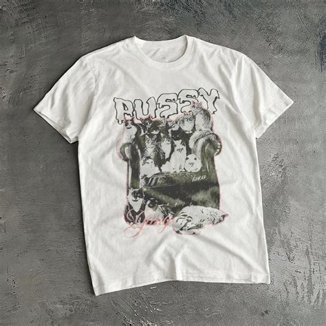 Funny Women Girl Pussy Graphic Tee Depop