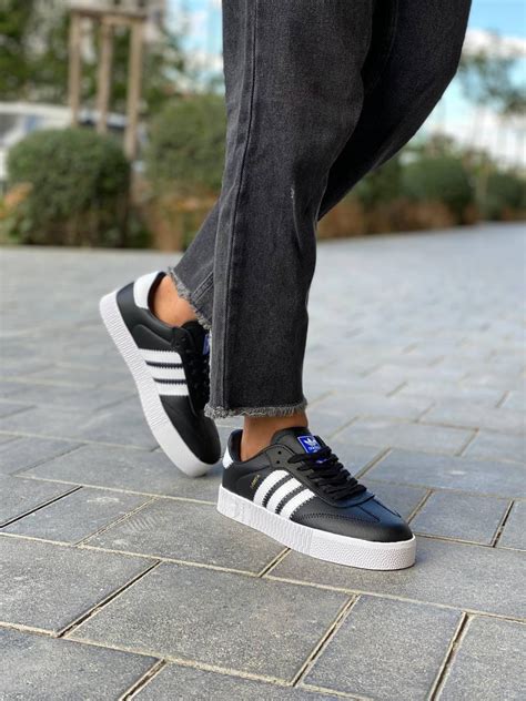 Купить Кроссівки жіночі адідас самба Adidas Samba Black White шкіра ...