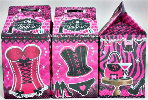 Caixa Milk Ch De Lingerie Lembrancinha Lingerie Unid