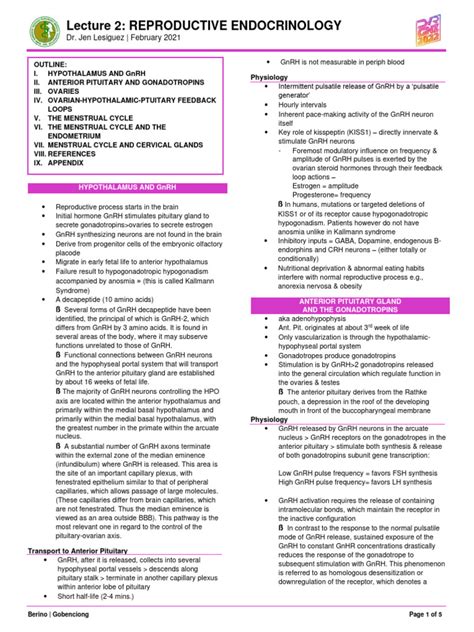 Lecture 2 Reproductive Endocrinology | PDF | Luteinizing Hormone ...