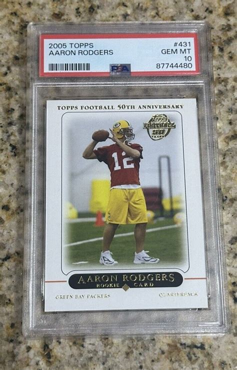 2005 Topps AARON RODGERS Jets 50th Anniversary Rookie RC 431 PSA 10