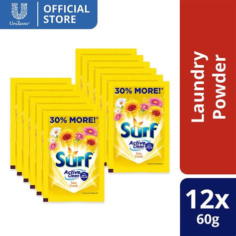 Surf Powder Detergent Sun Fresh G Sachet Set Of Shopee Philippines