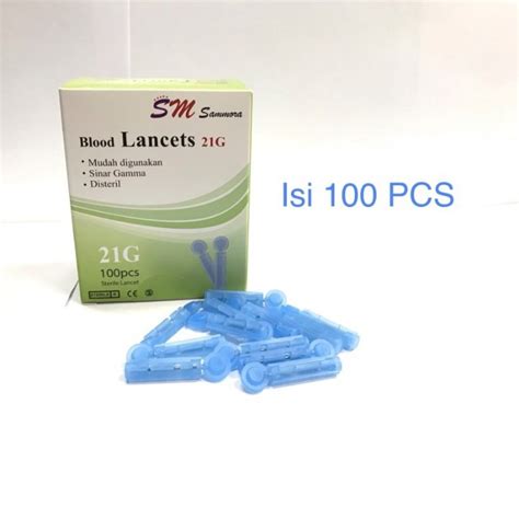 Jual Sammora Blood Lancets 21G Jarum Lancet Isi 100pcs Shopee Indonesia