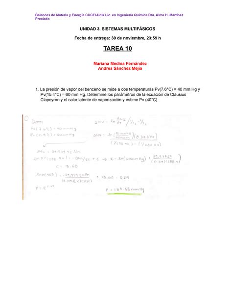 Tarea 10 Balances Balances de Materia y Energía CUCEI UdG Lic en