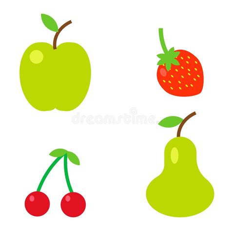 Sistema De La Fruta De La Historieta Ilustraci N Del Vector