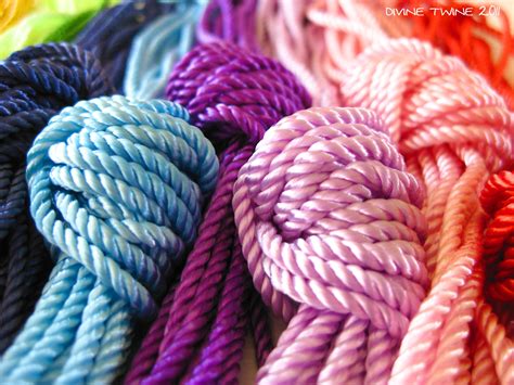 Strands Of Solid Colors Of Hand Dyed Twisted Nylon Divine Twine Rosary