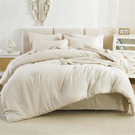 Amazon Bedsure Beige California King Comforter Set 7 Pieces