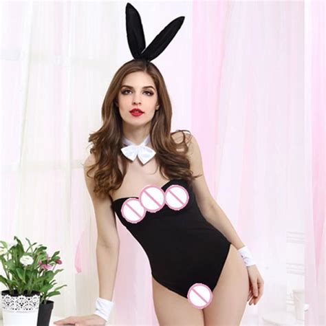 Femmes Sexy Lapin Cosplay Rembourré Épice Lingerie G String Sous