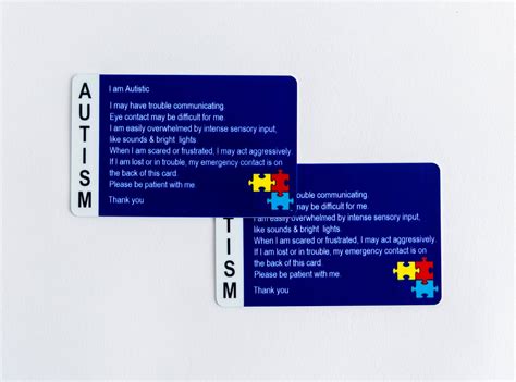 Autism Awareness Customized Card 2 Pack