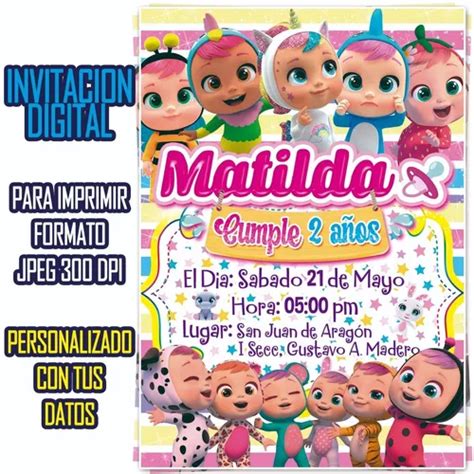 Invitacion Digital Bebes Llorones Para Imprimir En Ixtapaluca