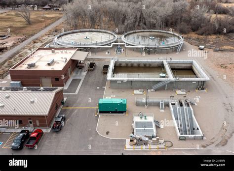 Aerial View Of An Sbr Or Sequential Batch Reactor Wastewater Treatment