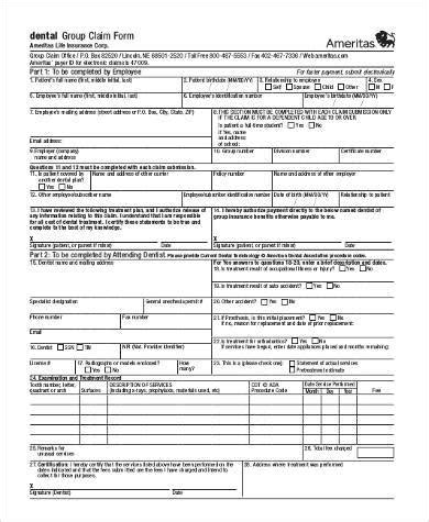 Universal Claim Form Printable