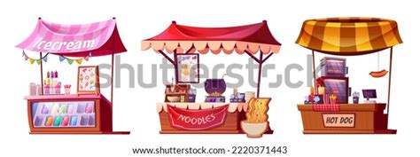 607 Set Local Market Stalls On White Background Images, Stock Photos ...