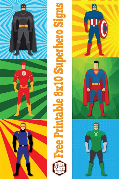 Free Superhero Printable Signs Mandy S Party Printables