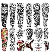 Amazon Extra Large Full Arm Waterproof Temporary Tattoos Sheets