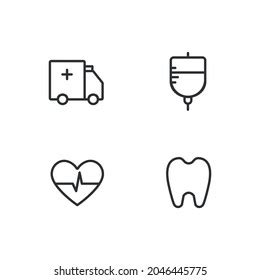 Health Care Icon Set White Background Stock Vector (Royalty Free ...