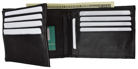 Premium Genuine Leather Bifold Wallet With Side Flap Id Window P 92 C