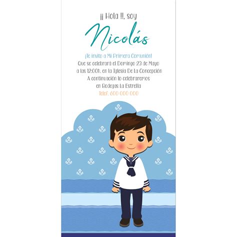 Repelente Dedicar vendaje invitaciones para primera comunion niño Monje