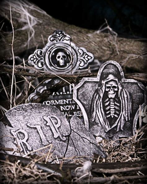 Halloween Graveyard Tombstones for outdoor decorations