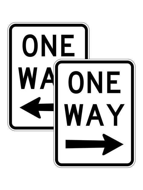 One Way Left Or Right Sign Regulatory Buy Now Discount Safety