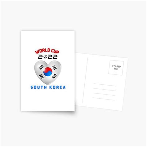 World Cup Qatar 2022 South Korea Heart Postcard For Sale By Mr Soko Lolo