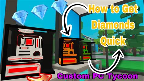 How To Earn Diamonds Quick In Custom Pc Tycoon Roblox Youtube