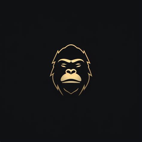 Premium Photo Simple Vector Gorilla Logo