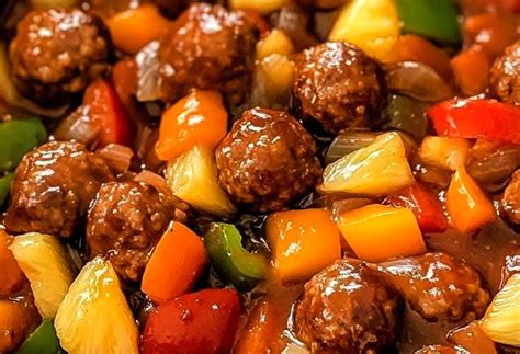 sweet  sour meatballs full recipe