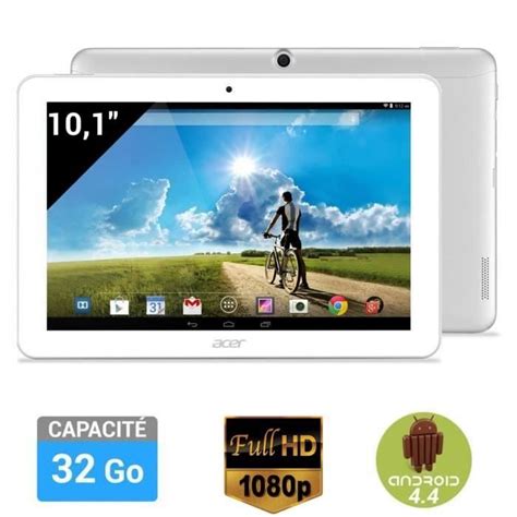 ACER Tablette Iconia Tab 10 Blanche A3 A20FHD K5VQ Cdiscount Informatique